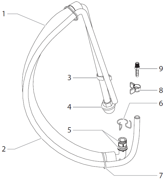 Impact 400 Suction Set Assembly Parts (P/N 0558672A)